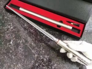 56 Triangular Silver Fixed Blade Knife