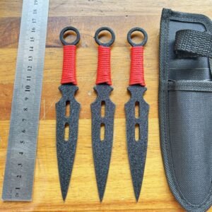 Lot de couteaux de lancer d'entraînement YF200 – 3 pièces, Noir