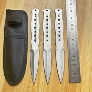 Lot de couteaux de lancer d'entraînement YF143 – 3 pièces, Blanc