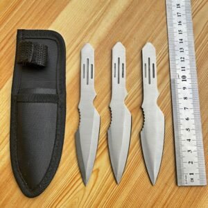 Lot de couteaux de lancer d'entraînement YF050 – 3 pièces, Satiné