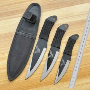 Lot de couteaux de lancer d'entraînement YF079-3 – 3 pièces, Blanc