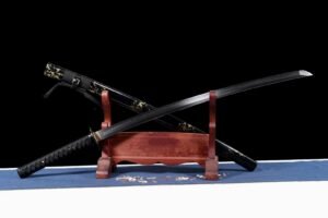 Black Dragon Wave Samurai Fixed Blade Knife