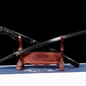 Black Dragon Wave Samurai Fixed Blade Knife