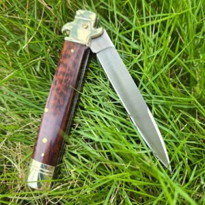 AKC Leverletto Brass Guard Side-Opening Knife