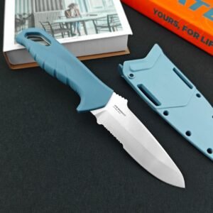 Butterfly 18040 Straight Half-teeth Fixed Blade Knife
