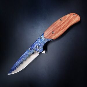 Small Folds Of Sea Wave Patterns Folding Knife