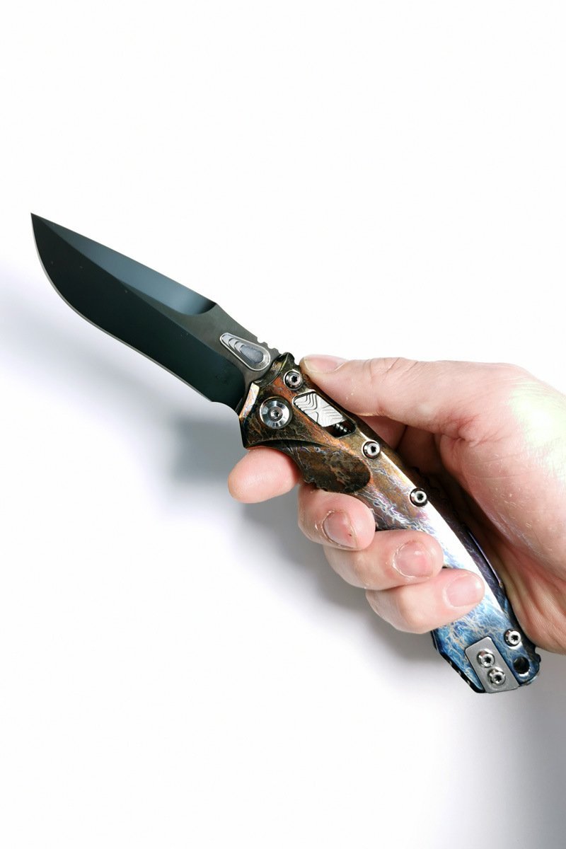 f2c0f1c7-cb32-4c96-9983-983ad670ff02.jpeg Microtech Amphibious M390 Ultra Mirror DLC Blade Titanium Handle Flame-Patterned SF Express