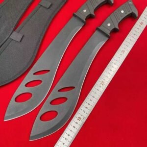 Three-Eye Kukri Knife with Rubber Handle
