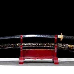 Ghost Handmade Hammered Black Samurai Fixed Blade Knife