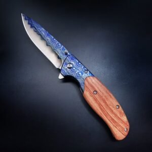 Small Folds Of Sea Wave Patterns Folding Knife