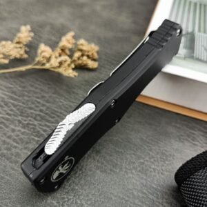 Zinc Handle Microtech Hera Goddess Flat Handle OTF Knife
