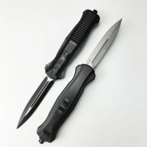 Large Tactical OTF Automatic Knife – Black Handle