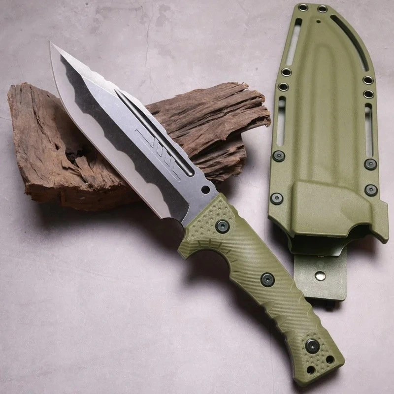 imgi_8_O1CN01uiFuuq1davIm9HqLZ_2216049813753-0-cib.webp Camping outdoor survival knife portable knife high hardness straight knife sharp survival knife integrated keel high hardness tactical knife--Green-2