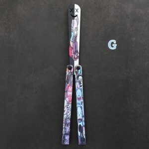 Butterfly Knife Flip Hand Knife Training Folding Knife Squid Safe No Open Edge