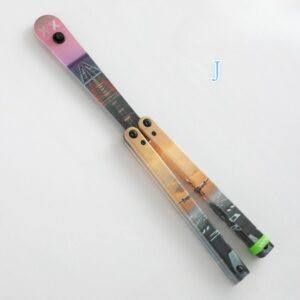 Butterfly Knife Flip Hand Knife Fancy Plastic Knife Training Folding Knife Squid Safe No Open Edge