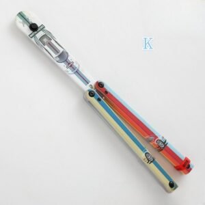 Butterfly Knife Flip Hand Knife Fancy Plastic Knife Training Folding Knife Squid Safe No Open Edge