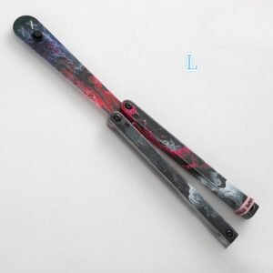 Butterfly Knife Flip Hand Knife Fancy Plastic Knife Training Folding Knife Squid Safe No Open Edge