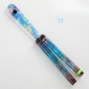 Butterfly Knife Flip Hand Knife Fancy Plastic Knife Training Folding Knife Squid Safe No Open Edge